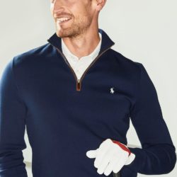 ralph lauren merino wool half zip jumper