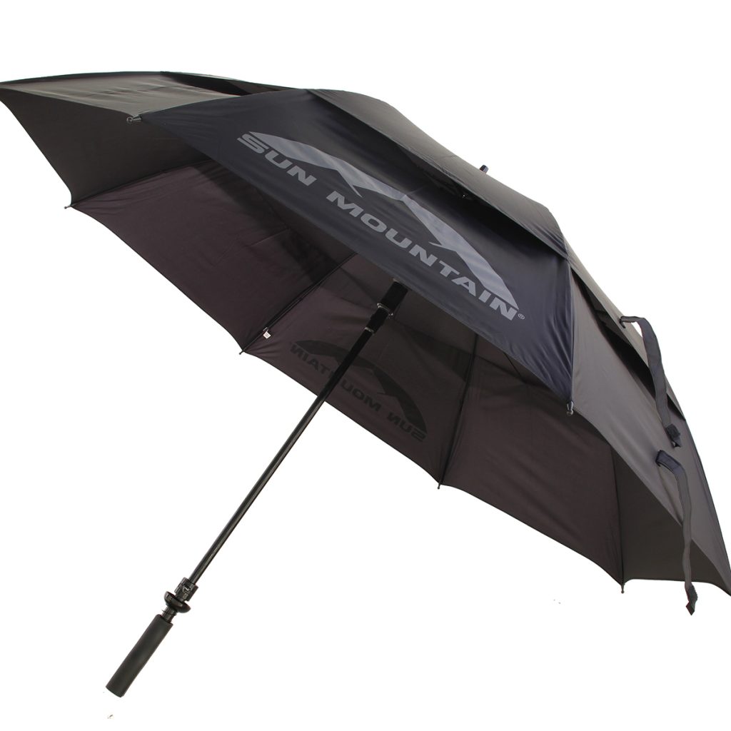 Sun Mountain Dual Canopy Umbrella Black The Burgess Hill Golf Centre